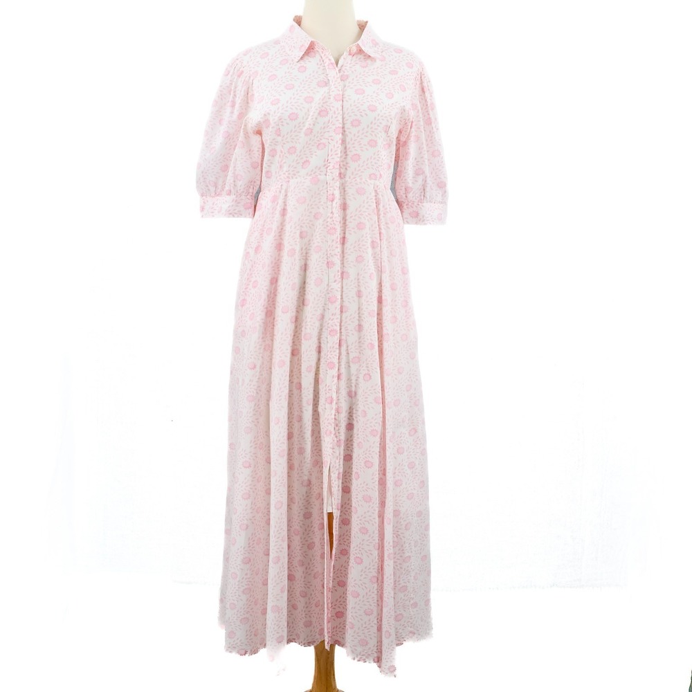 India Amory Dress Womens S Julia Floral Maxi Cottage Core Prairie Pink (Sm Flaw)